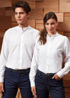 PR258 - Unisex Banded Collar Grandad Long Sleeve Shirt - The Work Uniform Company