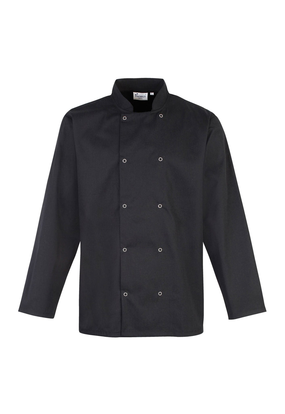 PR665 - Studded Front Long Sleeve Chef's Jacket - The Work Uniform Company