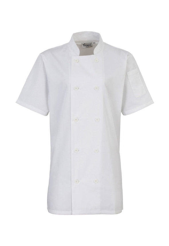 PR670 - Women's Short Sleeve Chef's Jacket - The Work Uniform Company