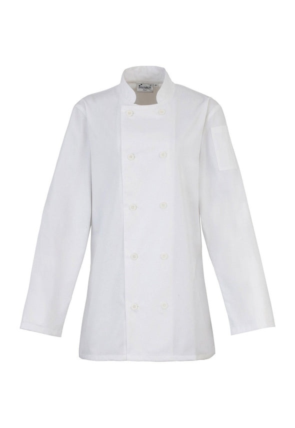 PR671 - Women's Long Sleeve Chef's Jacket - The Work Uniform Company