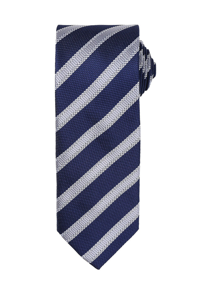 PR783 - Waffle Stripe Tie - The Work Uniform Company