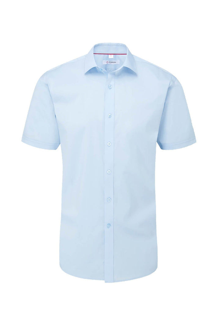 Tramore Tailored Fit Short Sleeve Shirt in Light Blue