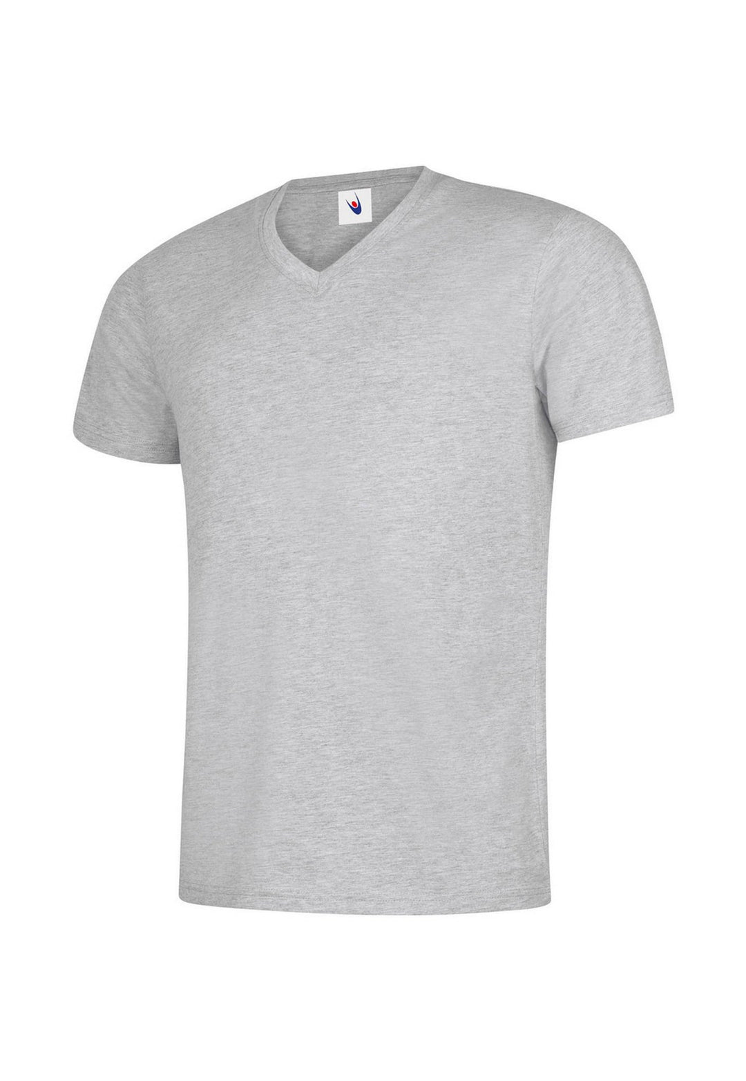 UC317 Classic V Neck T-Shirt in Heather Grey