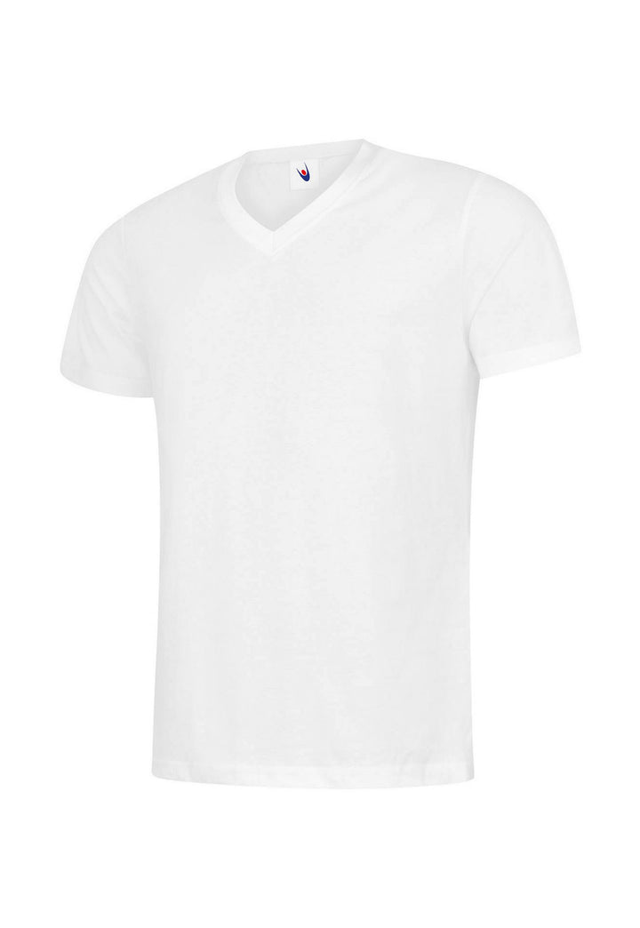 UC317 Classic V Neck T-Shirt in White