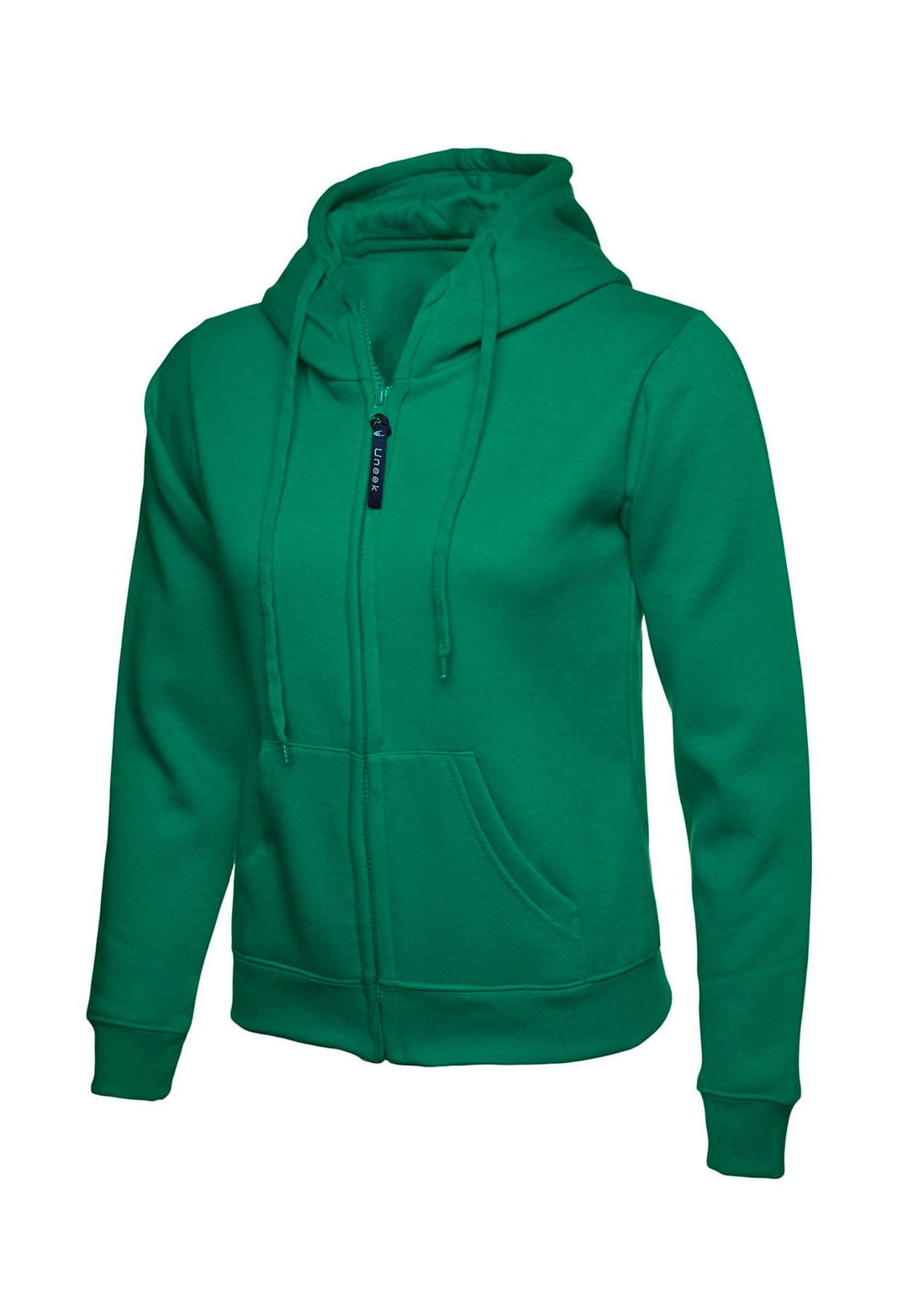 Ladies Classic Full Zip Hooded Sweatshirt UC505 in Kelly Green