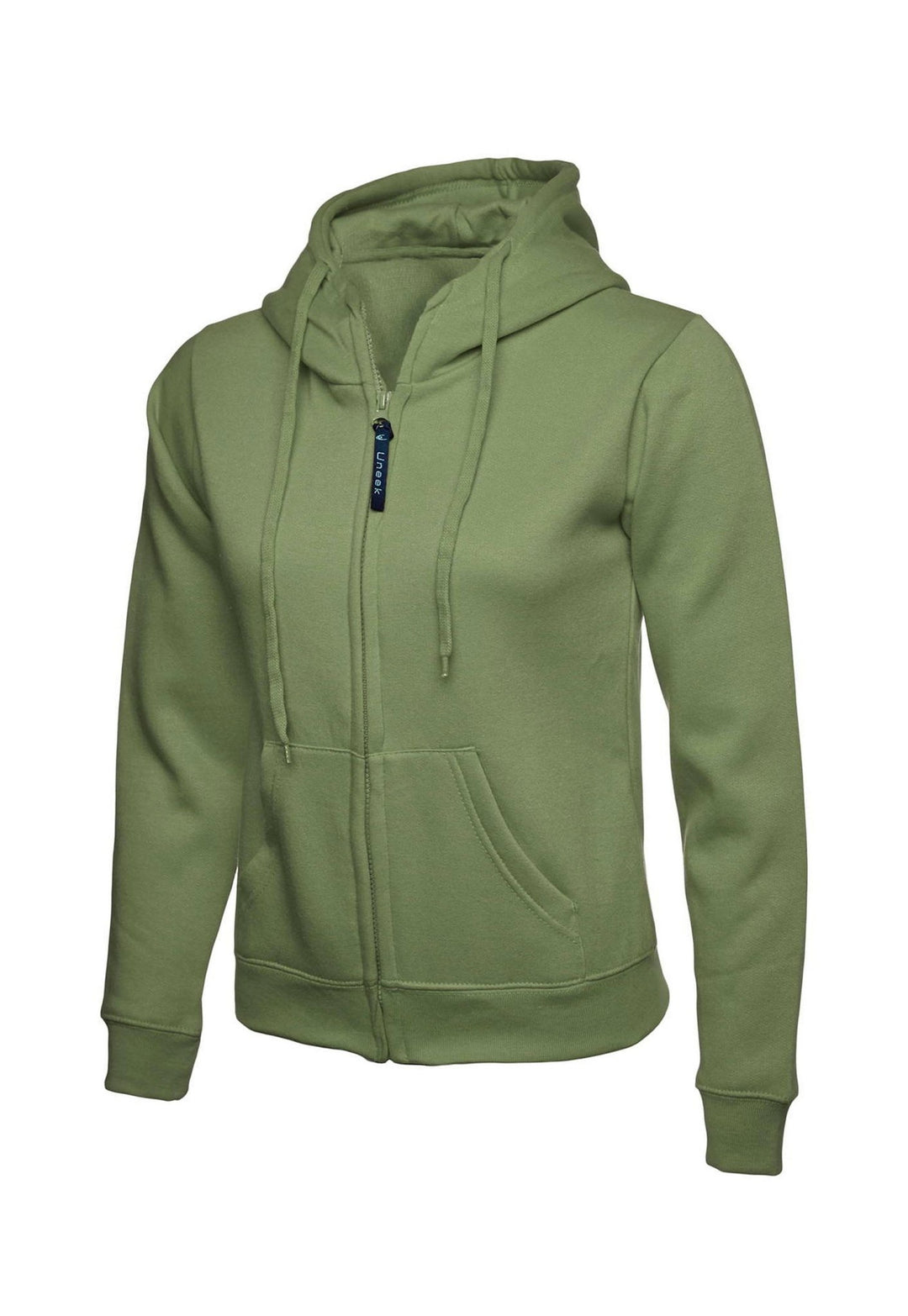 Ladies Classic Full Zip Hooded Sweatshirt UC505 in Olive