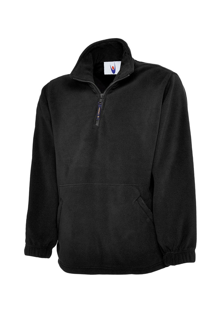 UC602 Premium 1/4 Zip Micro Fleece Jacket in Black