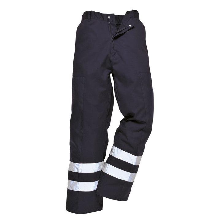 Ballistic Trousers with Hi Vis Strips S918 in Black