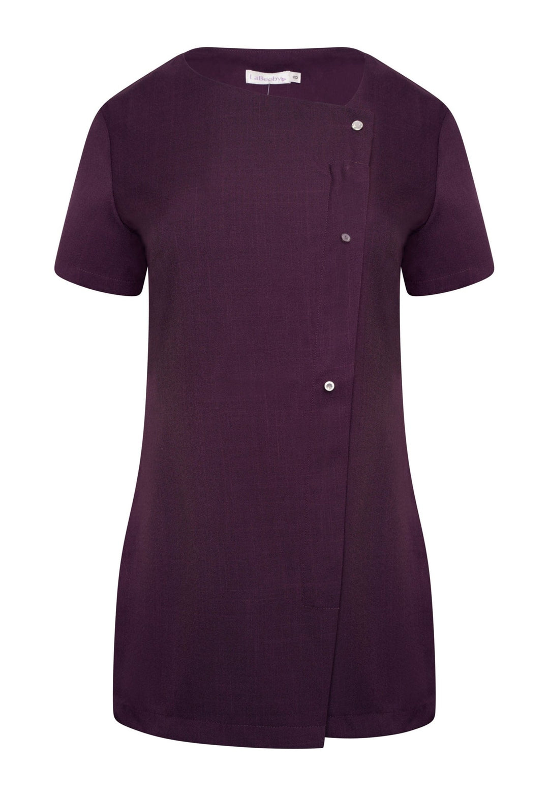 Beau Crystal Button Fastening Tunic in Plum