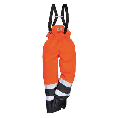 Bizflame Rain Multiprotection Hi Vis Trouser Orange Navy