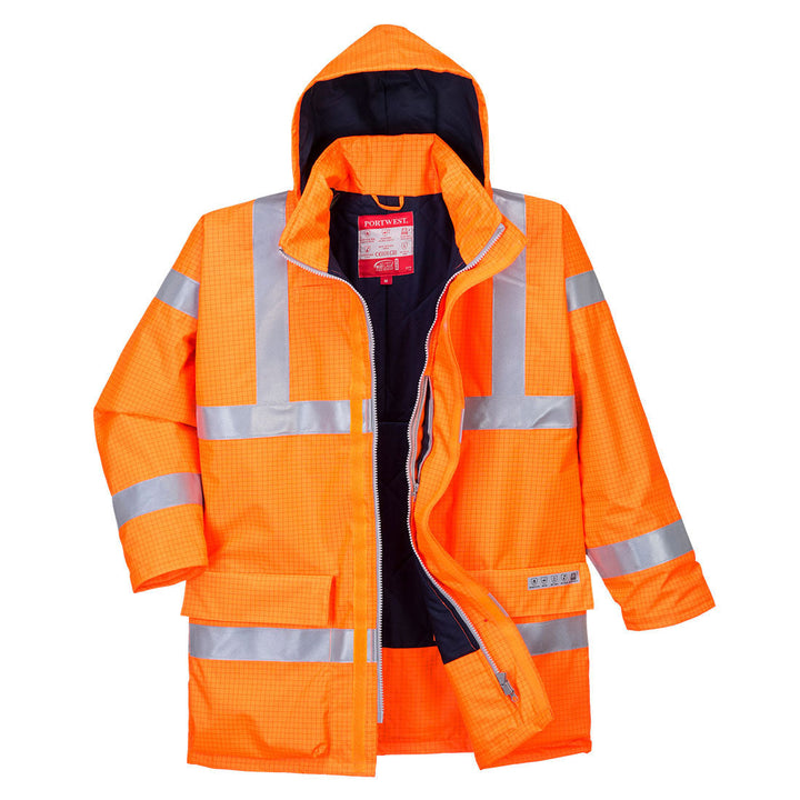 Bizflame Rain Hi Vis Antistatic FR Jacket S778 in Orange