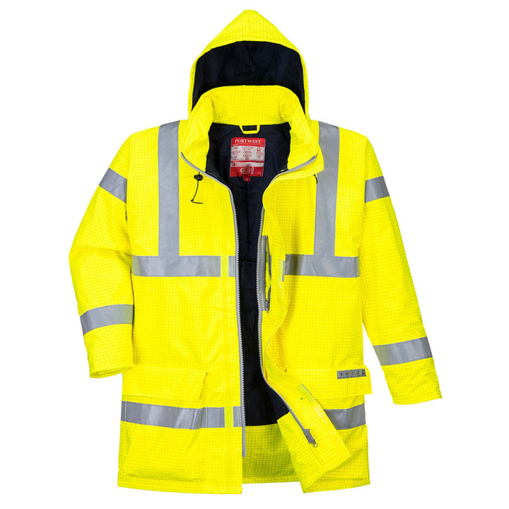 Bizflame Rain Hi Vis Antistatic FR Jacket S778 in Yellow