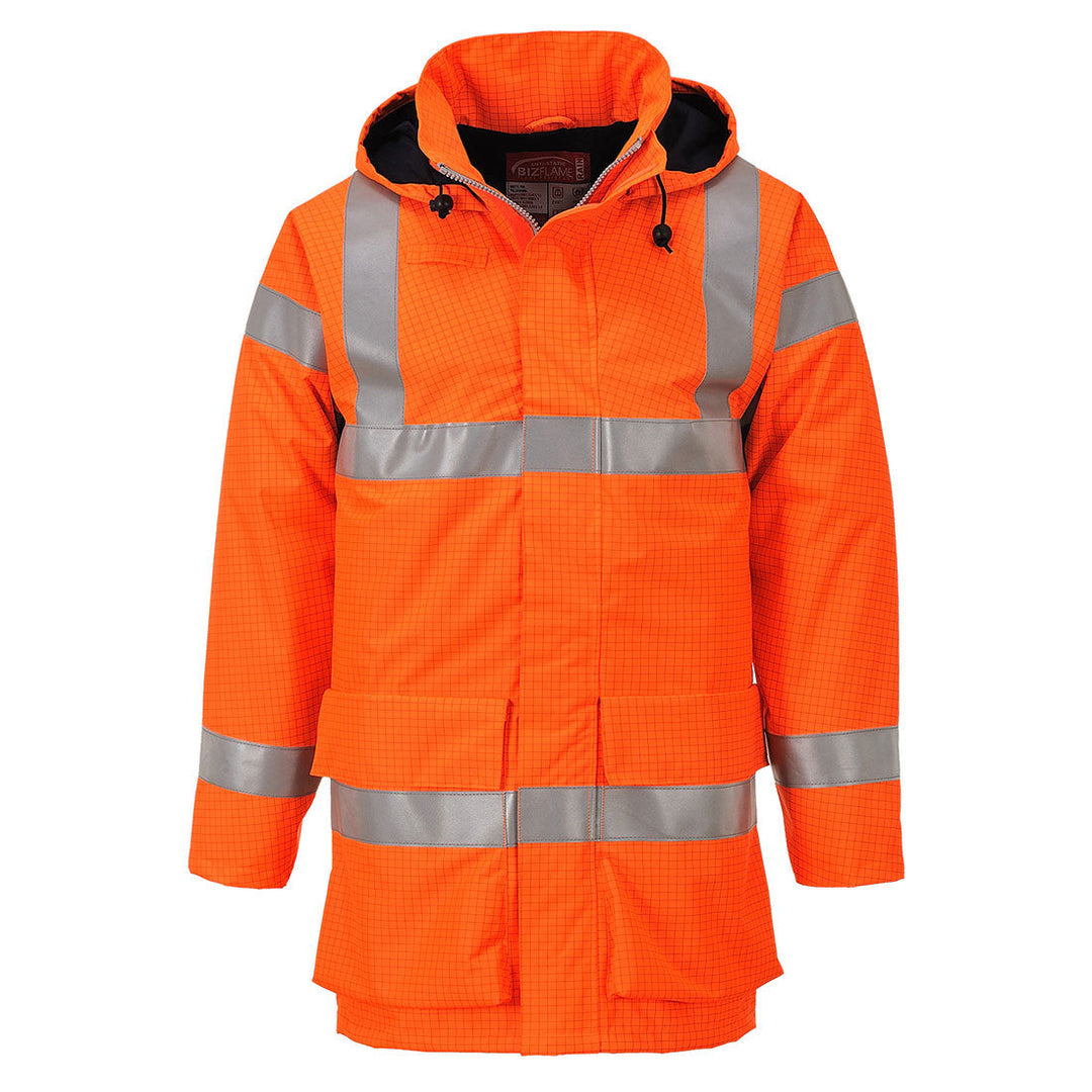 Bizflame Multi Lite Hi Vis Rain Jacket S774 in Orange