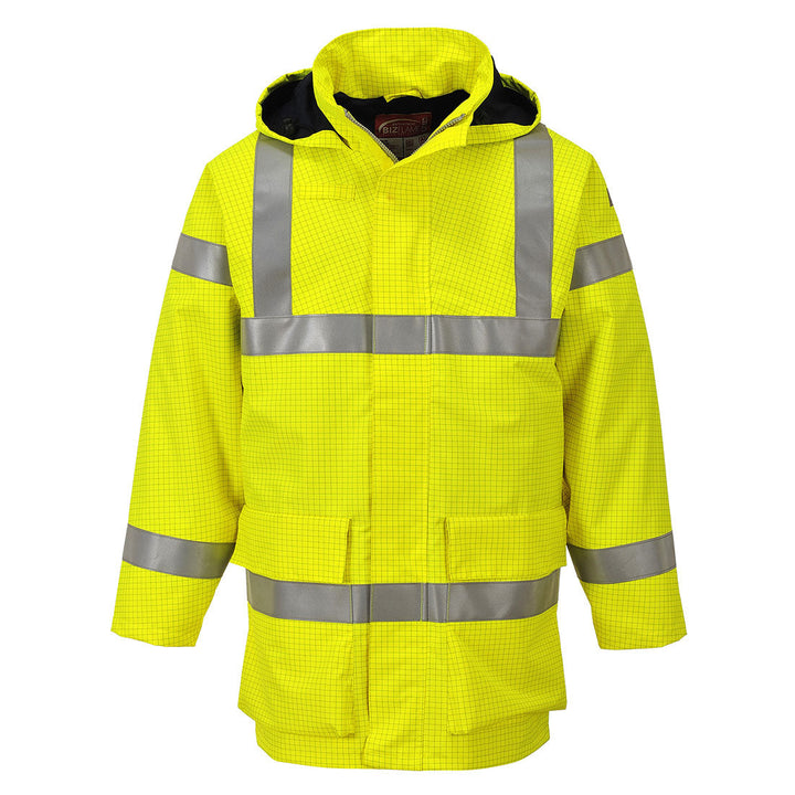 Bizflame Multi Lite Hi Vis Rain Jacket S774 in Yellow