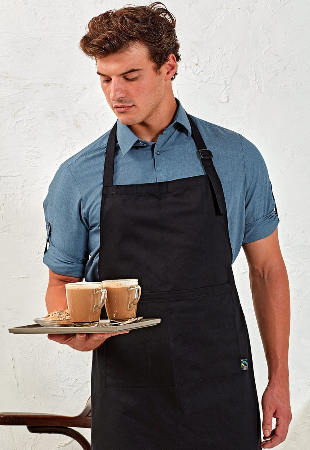 Cotton Bib Apron Organic and Fairtrade PR112 - The Work Uniform Company