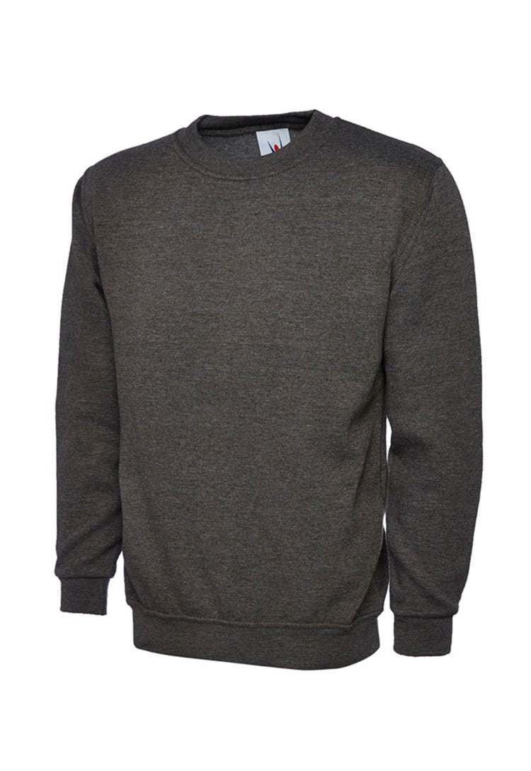 Ladies Deluxe Crew Neck Sweatshirt UC511 in Charcoal