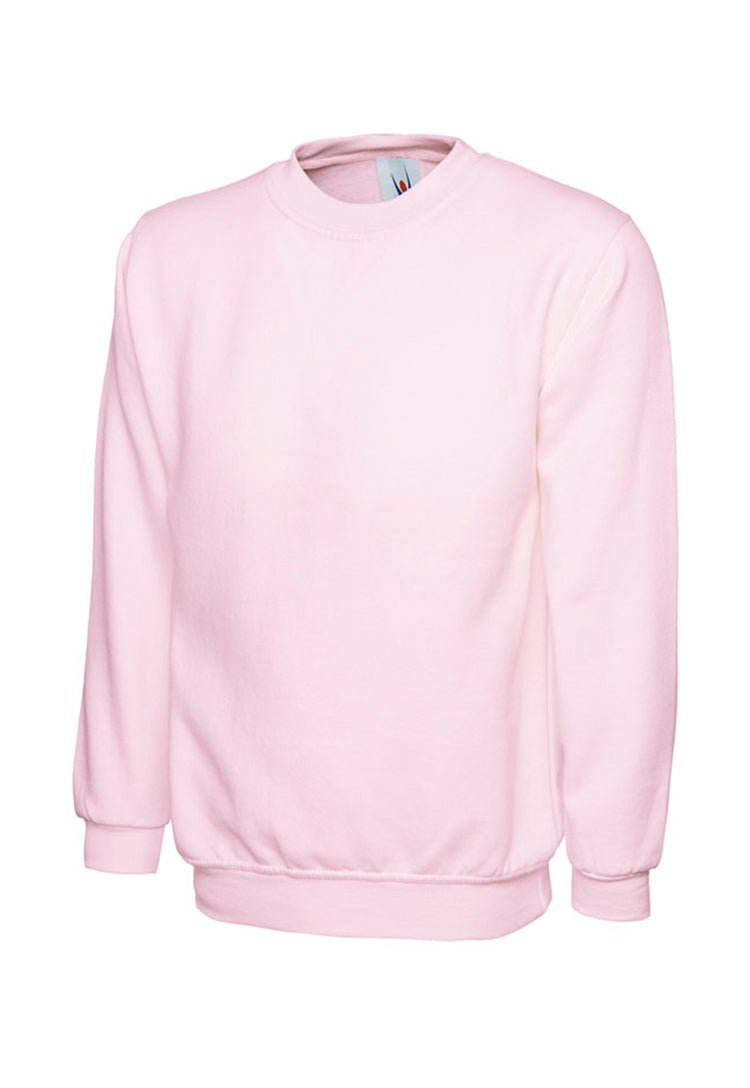 Ladies Deluxe Crew Neck Sweatshirt UC511 in Pink