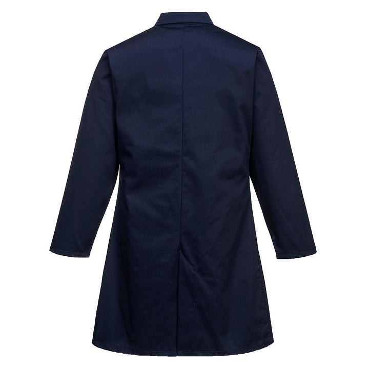 Back View of Men’s Food Coat, One Pocket 2202 in Navy