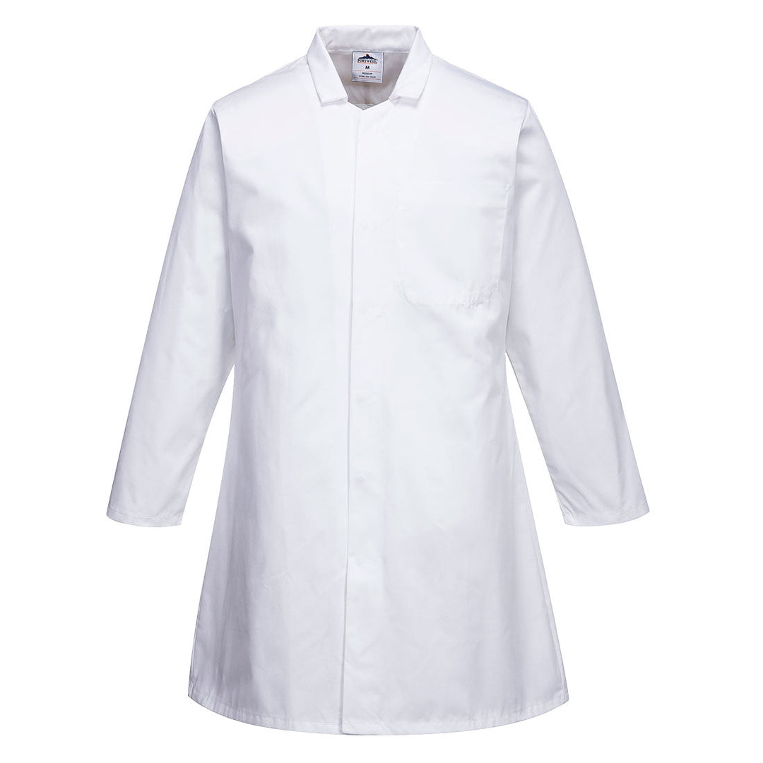 Men’s Food Coat, One Pocket 2202 in White