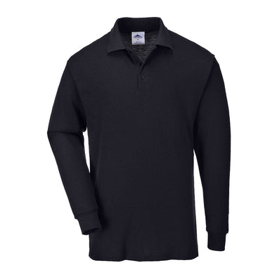 Genoa Long Sleeve Polo Shirt Black
