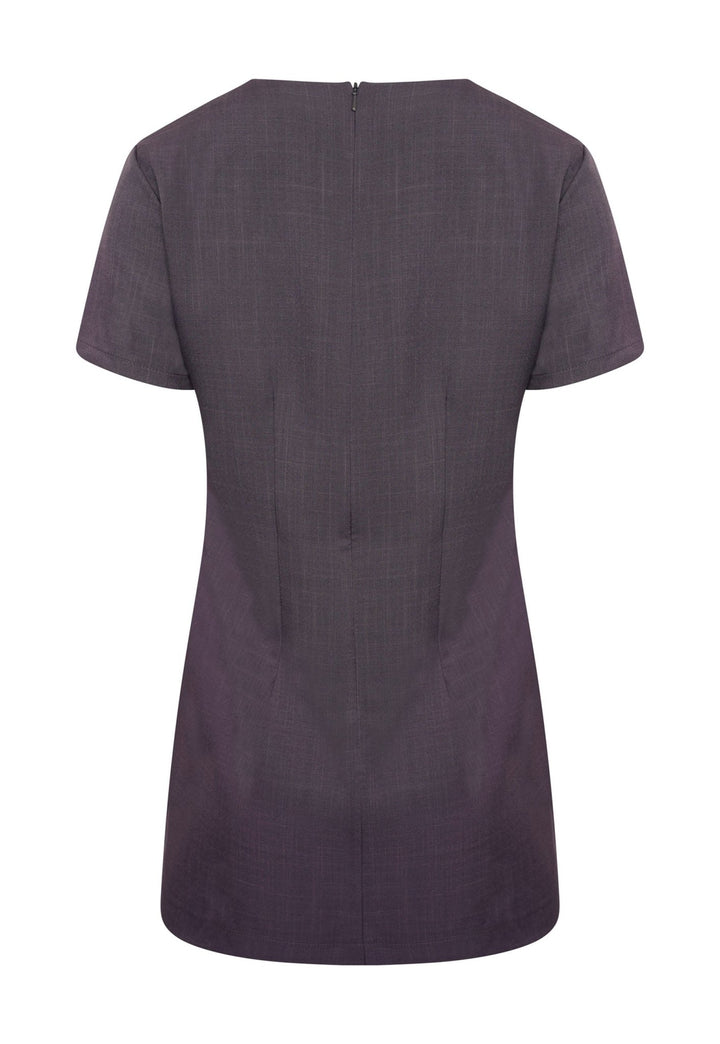 Back View of Hayley V Neck Tunic in Grey