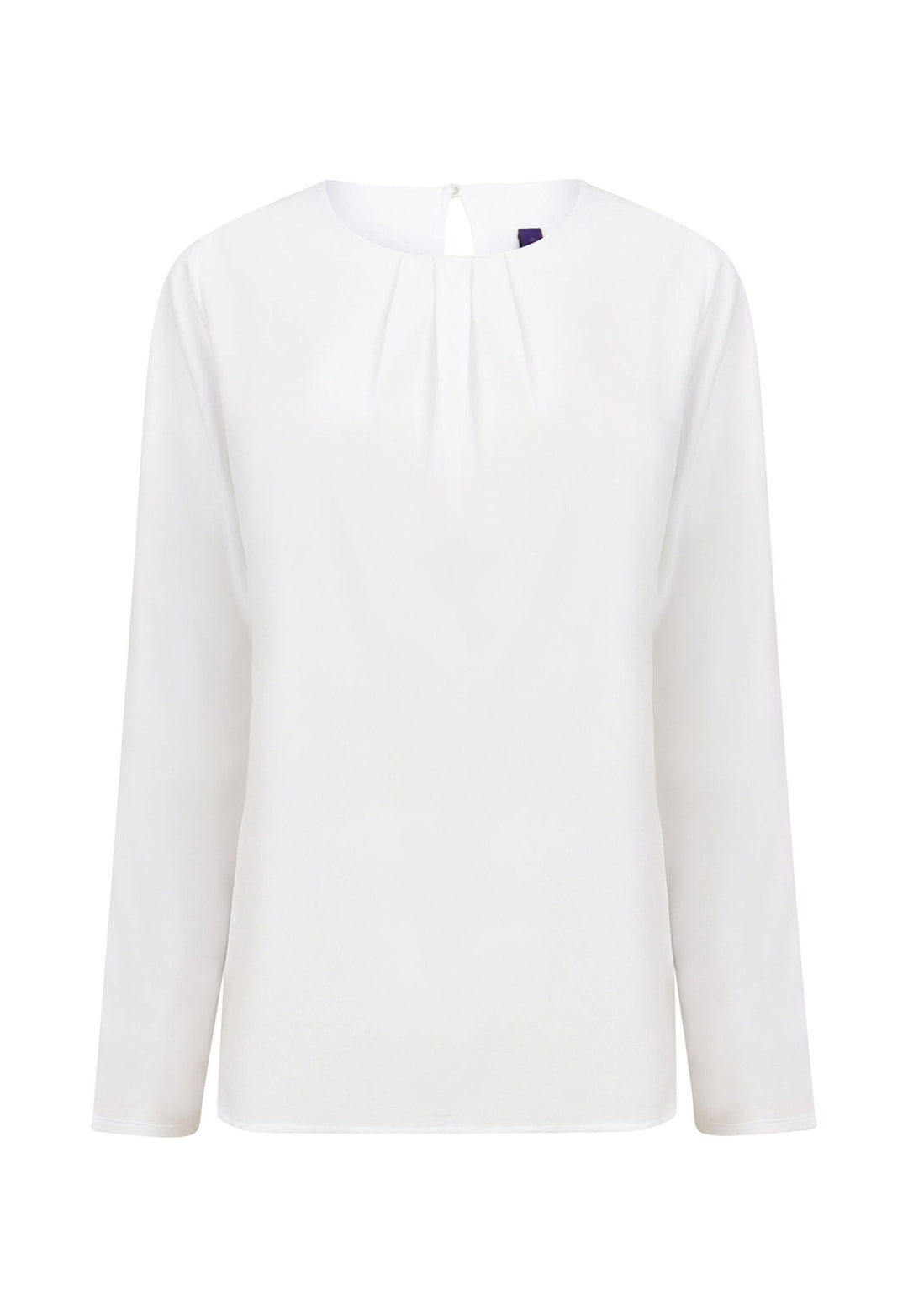 HB598 - Women's Pleat Front Long Sleeve Blouse - The Work Uniform Company