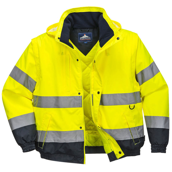 Hi Vis 2 in 1 Jacket C468 in Yellow