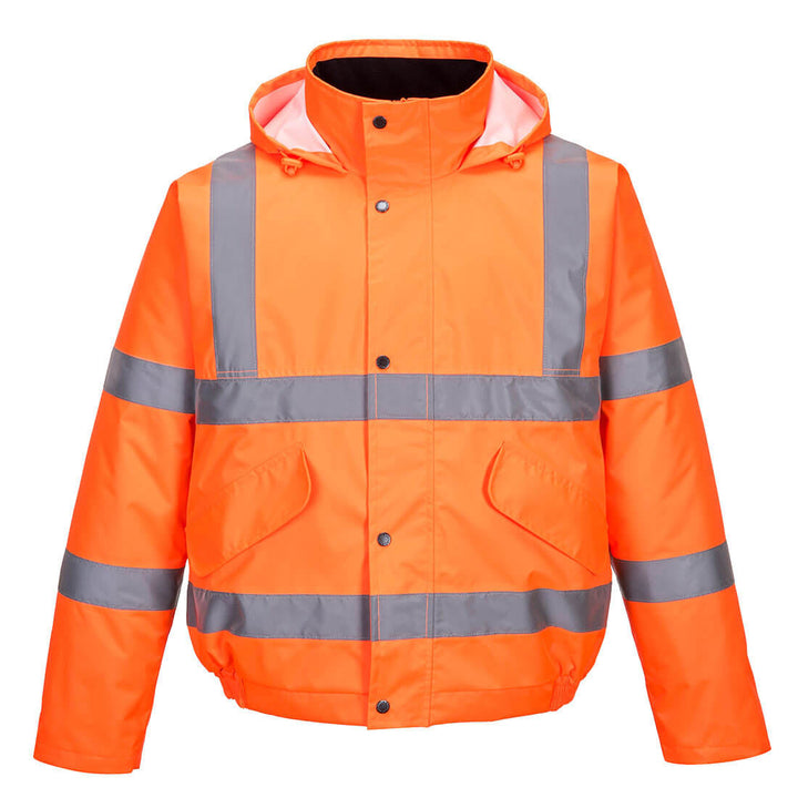 Hi Vis Bomber Jacket S463 in Orange