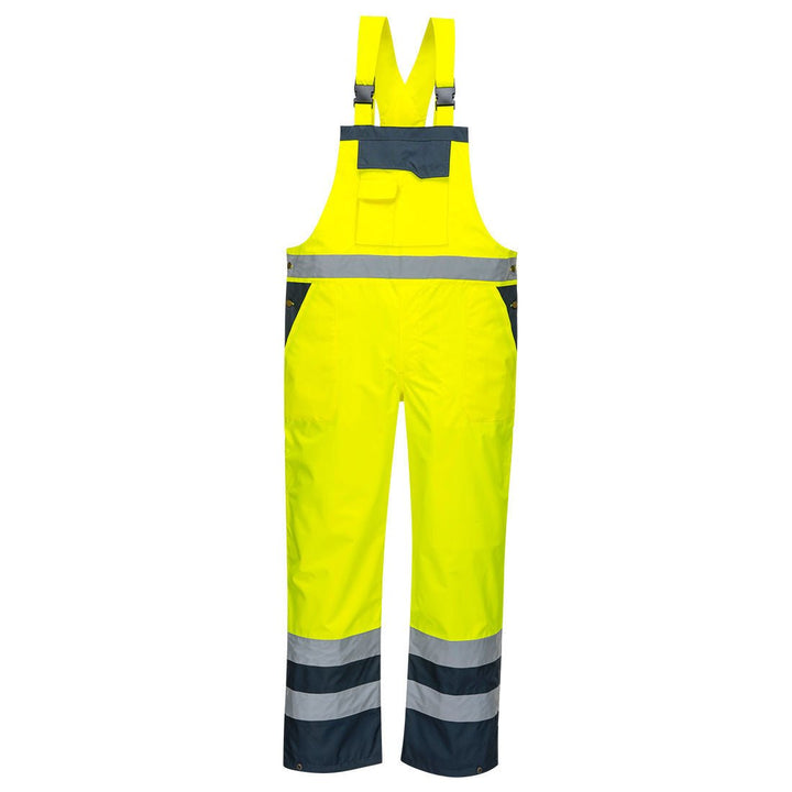 Hi Vis Contrast Bib and Brace Unlined S488 - The Work Uniform Company