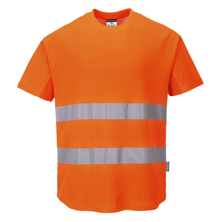 Hi Vis Mesh T Shirt C394 in Orange