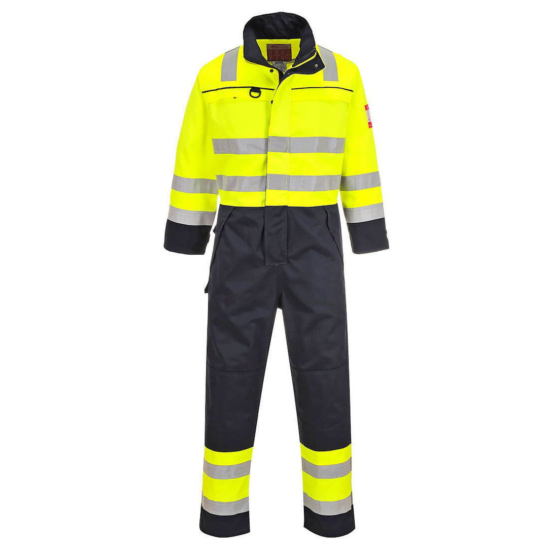 Hi Vis Multi Norm Coverall FR60 in Yellow/Navy