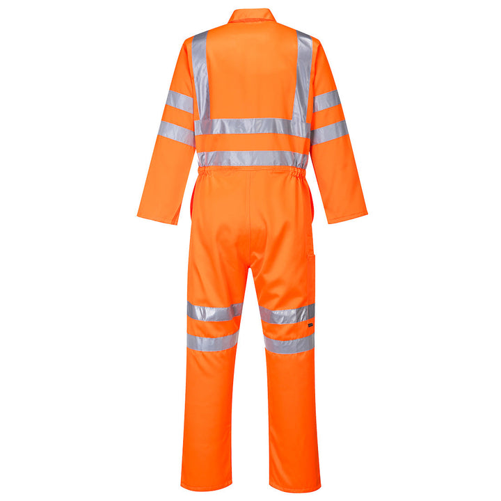 Hi Vis Poly Cotton Coverall Orange Back