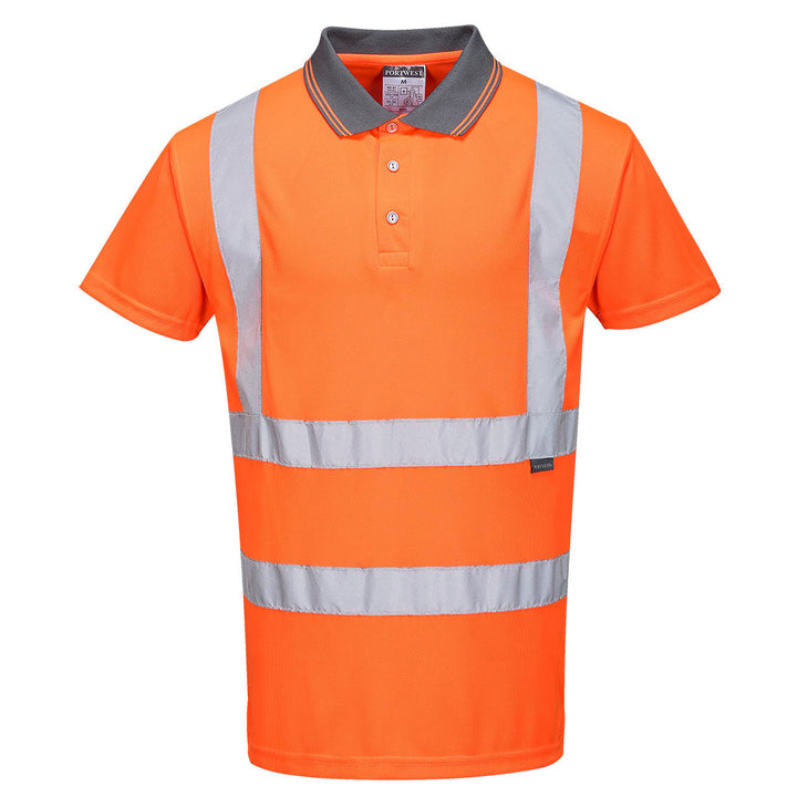 Hi Vis Short Sleeve Polo Shirt RT22 in Orange