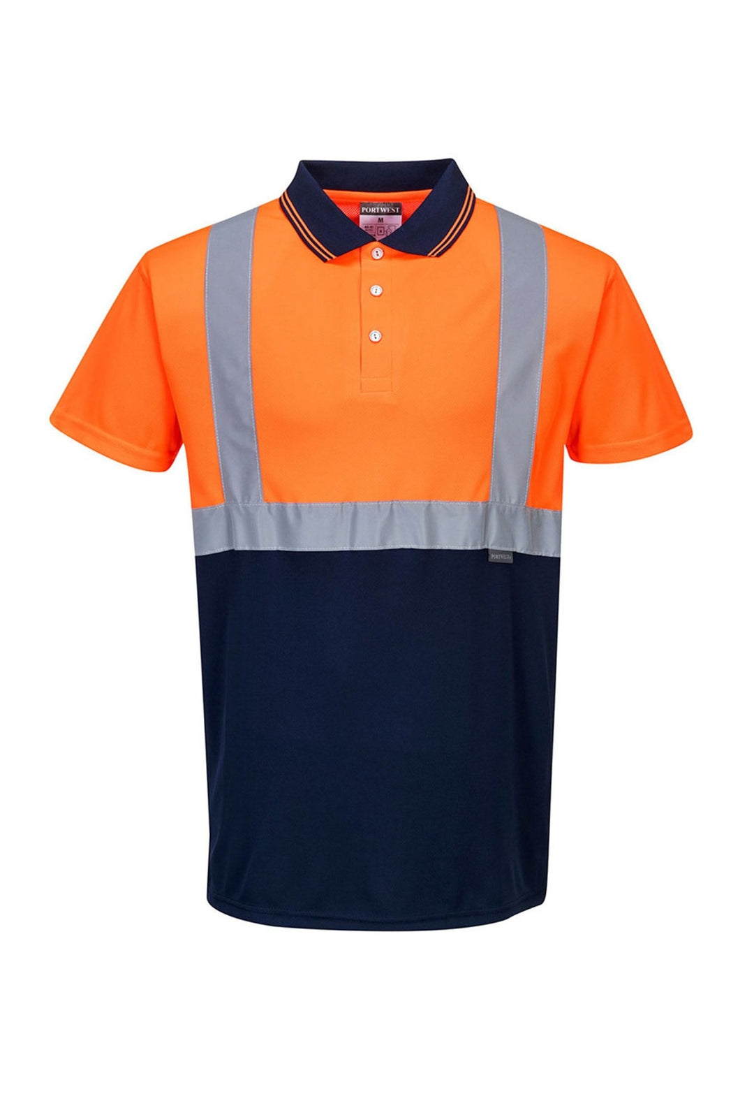 Hi Vis Two Tone Polo S479 in Orange/Navy