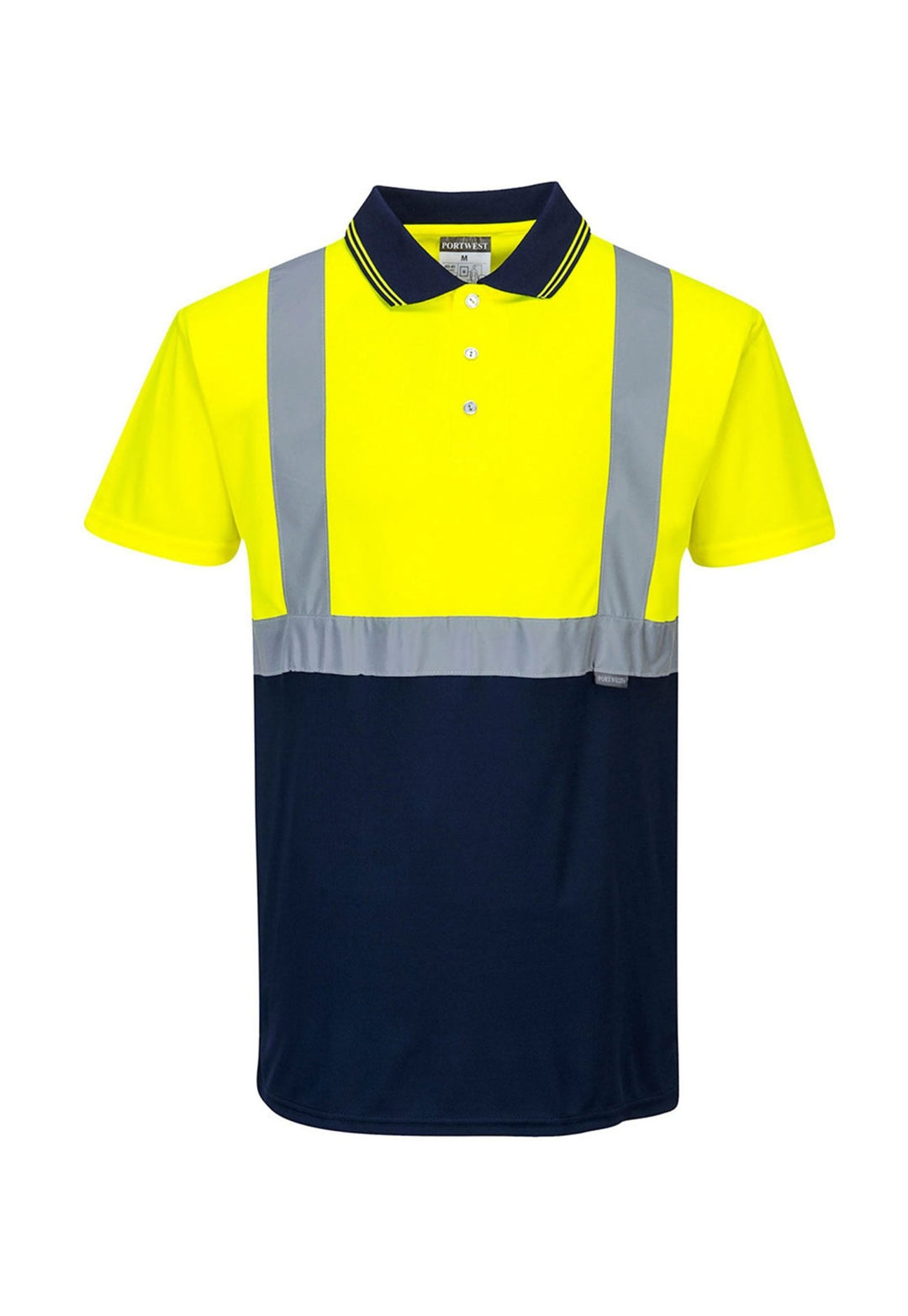 Hi Vis Two Tone Polo S479 in Navy/Yellow