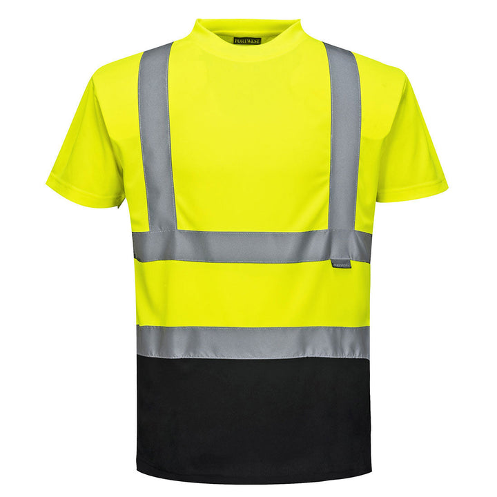 Hi Vis T Shirt Two Tone S378 in Orange/Black