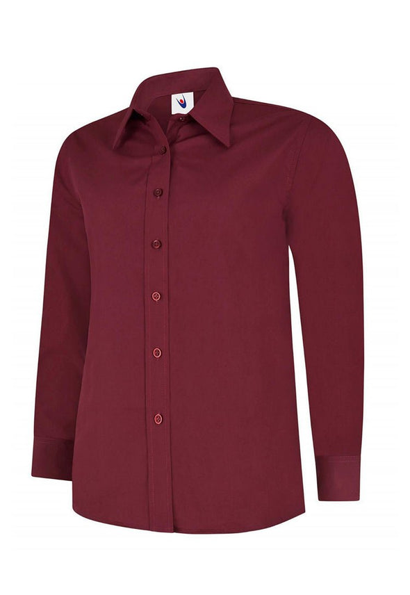 Ladies Poplin Full Sleeve Shirt UC711 - The Work Uniform Company