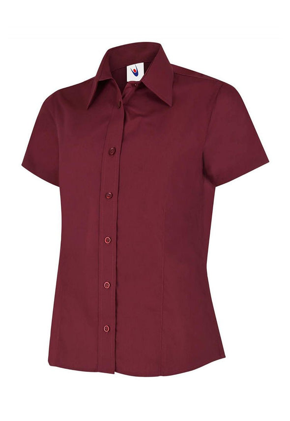 Ladies Poplin Half Sleeve Shirt UC712 - The Work Uniform Company