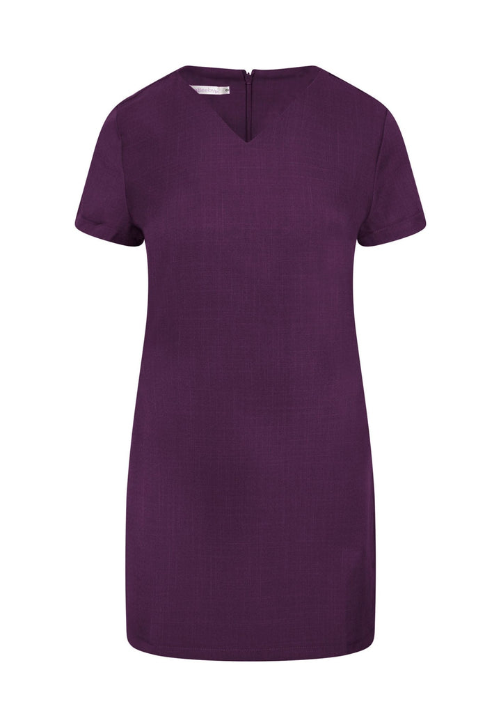 Lena V Neck Beauty Tunic with Pockets in Plum