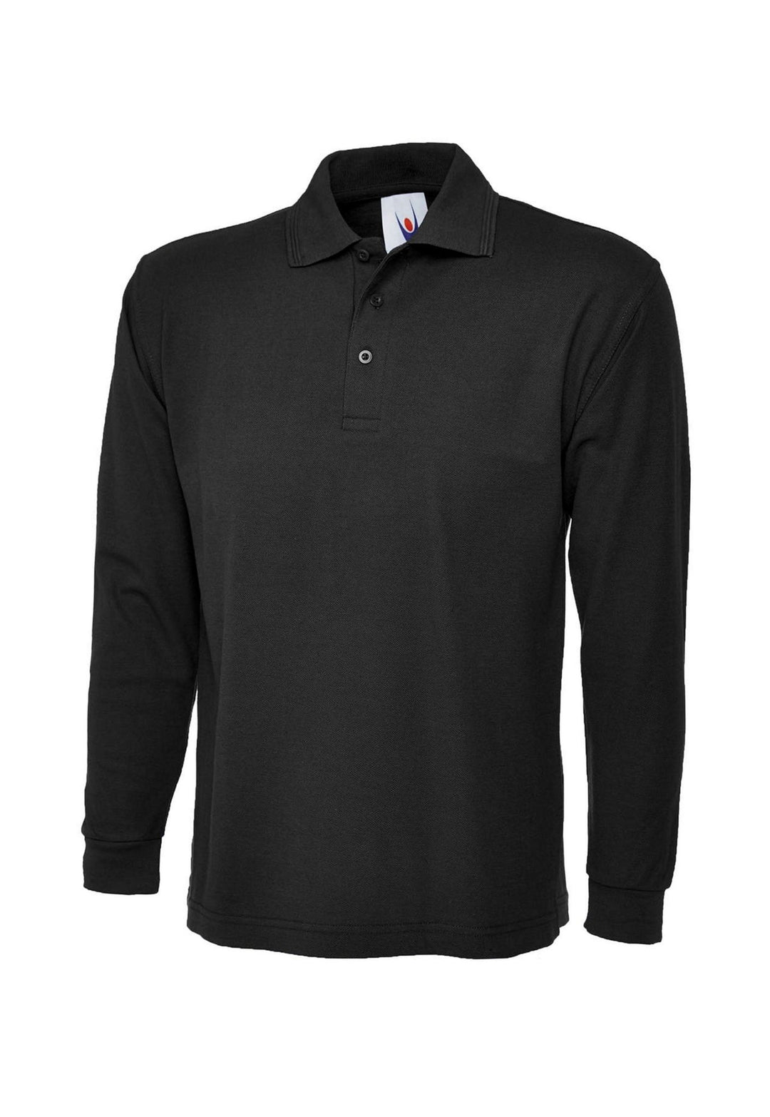 Long Sleeve Polo Shirt UC113 in Black