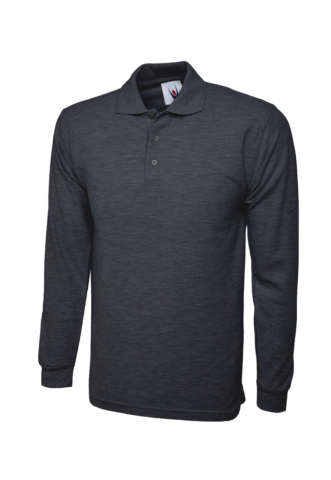 Long Sleeve Polo Shirt UC113 in Charcoal