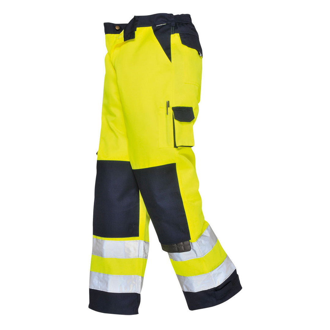 Lyon Hi Vis Trousers Yellow Navy