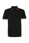 Men's Classic Fit Tipped Polo (Dark Colours) AQ011 - The Work Uniform Company