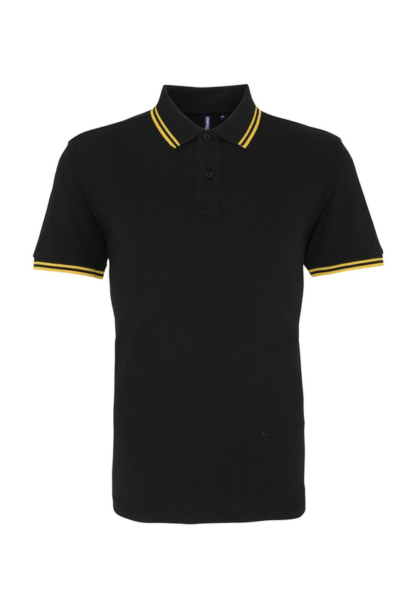 Men's Classic Fit Tipped Polo (Dark Colours) AQ011 - The Work Uniform Company