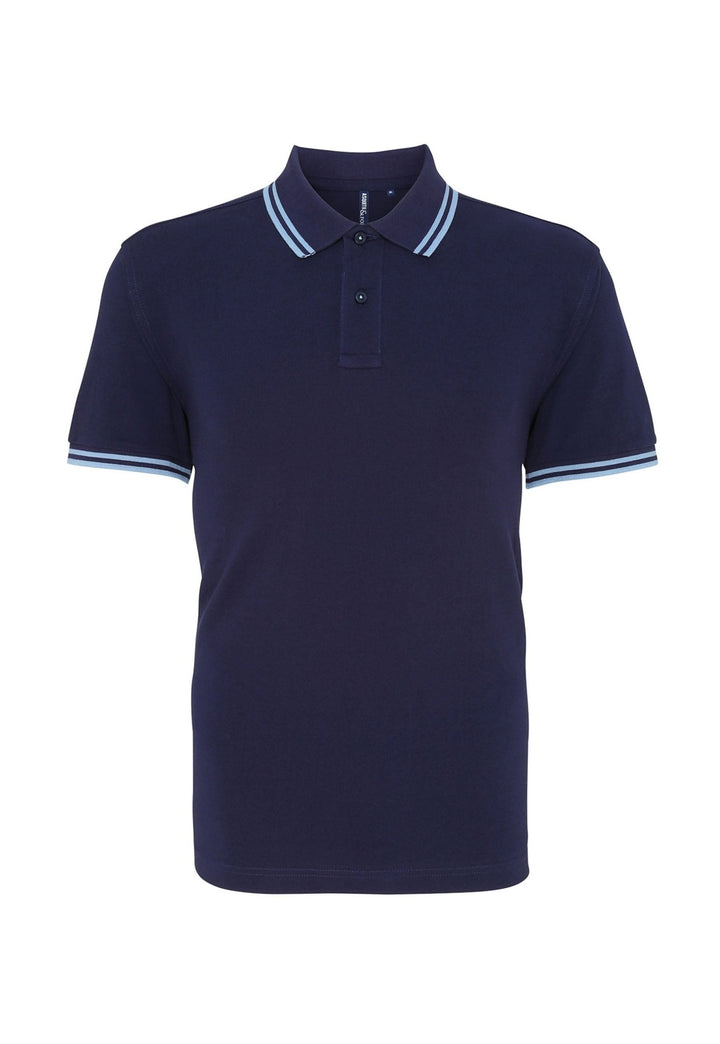 Men's Classic Fit Tipped Polo (Dark Colours) AQ011 - The Work Uniform Company