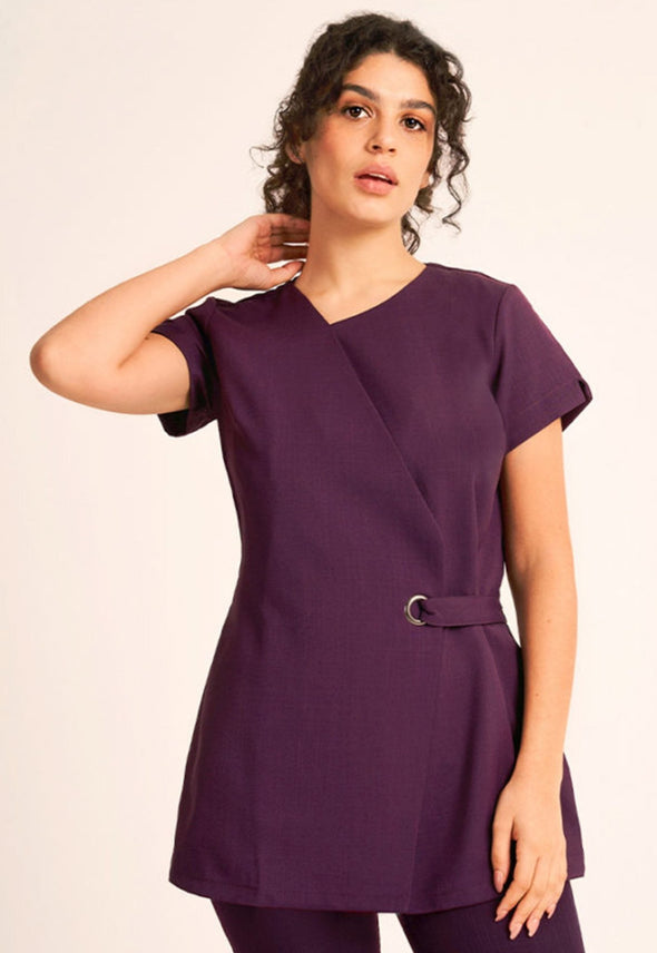 Mila Adjustable Wrap Over Beauty Tunic - The Work Uniform Company