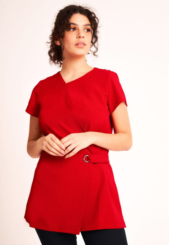 Mila Adjustable Wrap Over Beauty Tunic - The Work Uniform Company