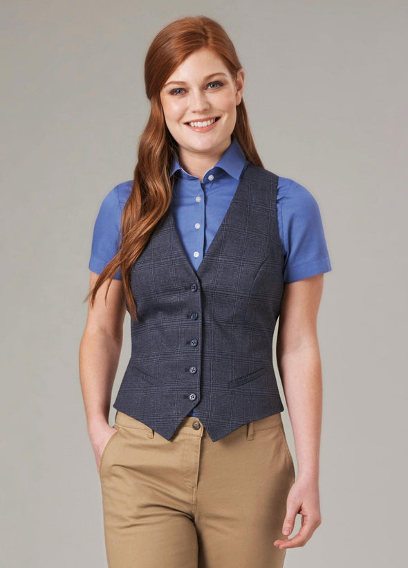 Olivia Check Waistcoat 2363 - The Work Uniform Company