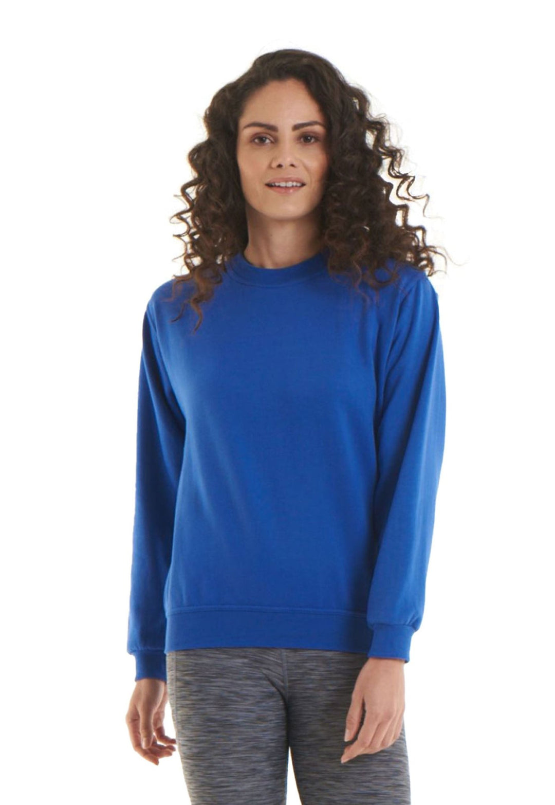 Model Wearing Olympic Sweatshirt UC205 in Royal Blue