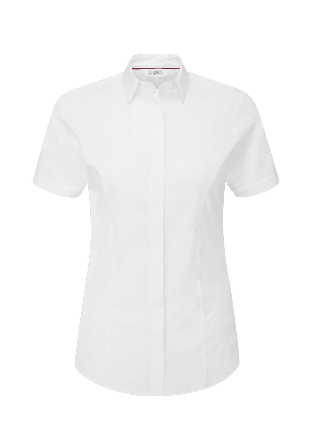 Short Sleeve Orla Uniform Blouse in White